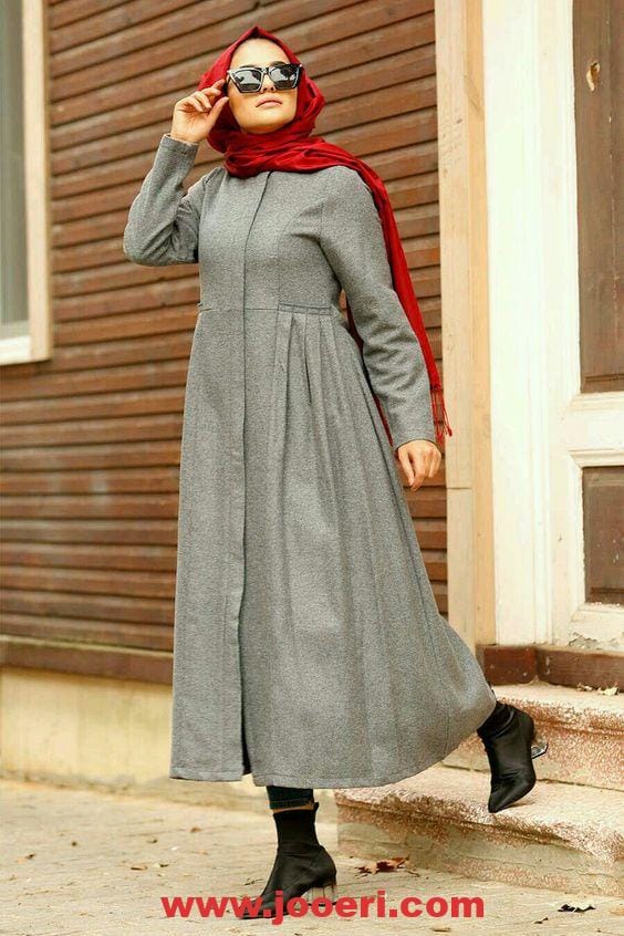 تصاميم موديلات معاطف تركية للمحجبات