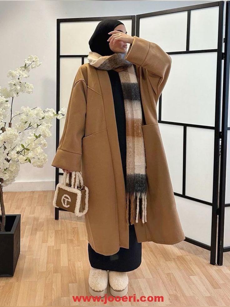 تصاميم موديلات معاطف تركية للمحجبات