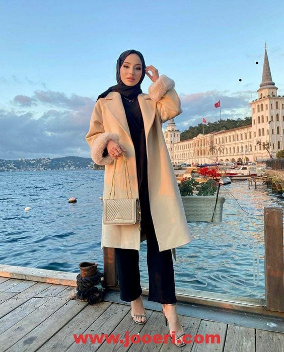 تصاميم موديلات معاطف تركية للمحجبات