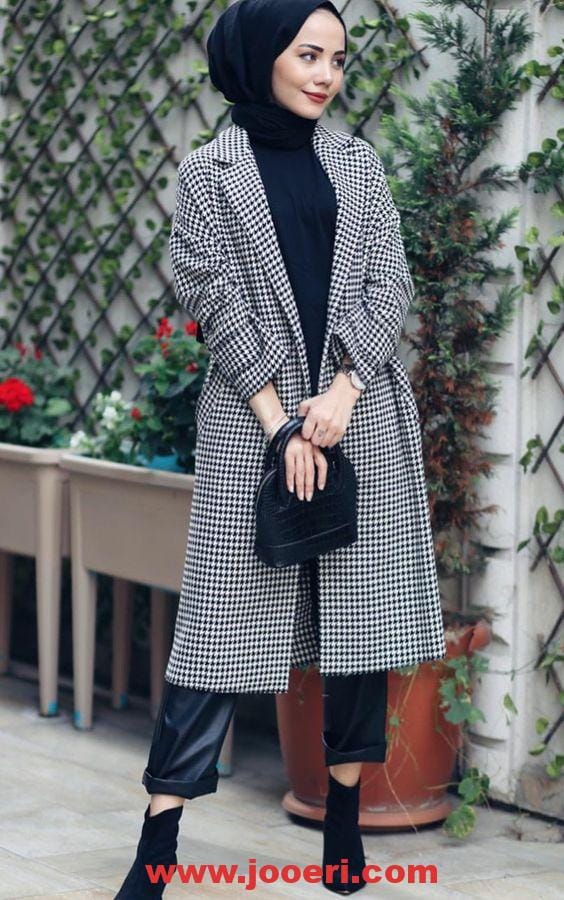 تصاميم موديلات معاطف تركية للمحجبات
