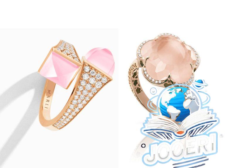 اختاري الخواتم المرصعة بالكوارتز الوردي.. ودعي الحب يرافقك دائماً