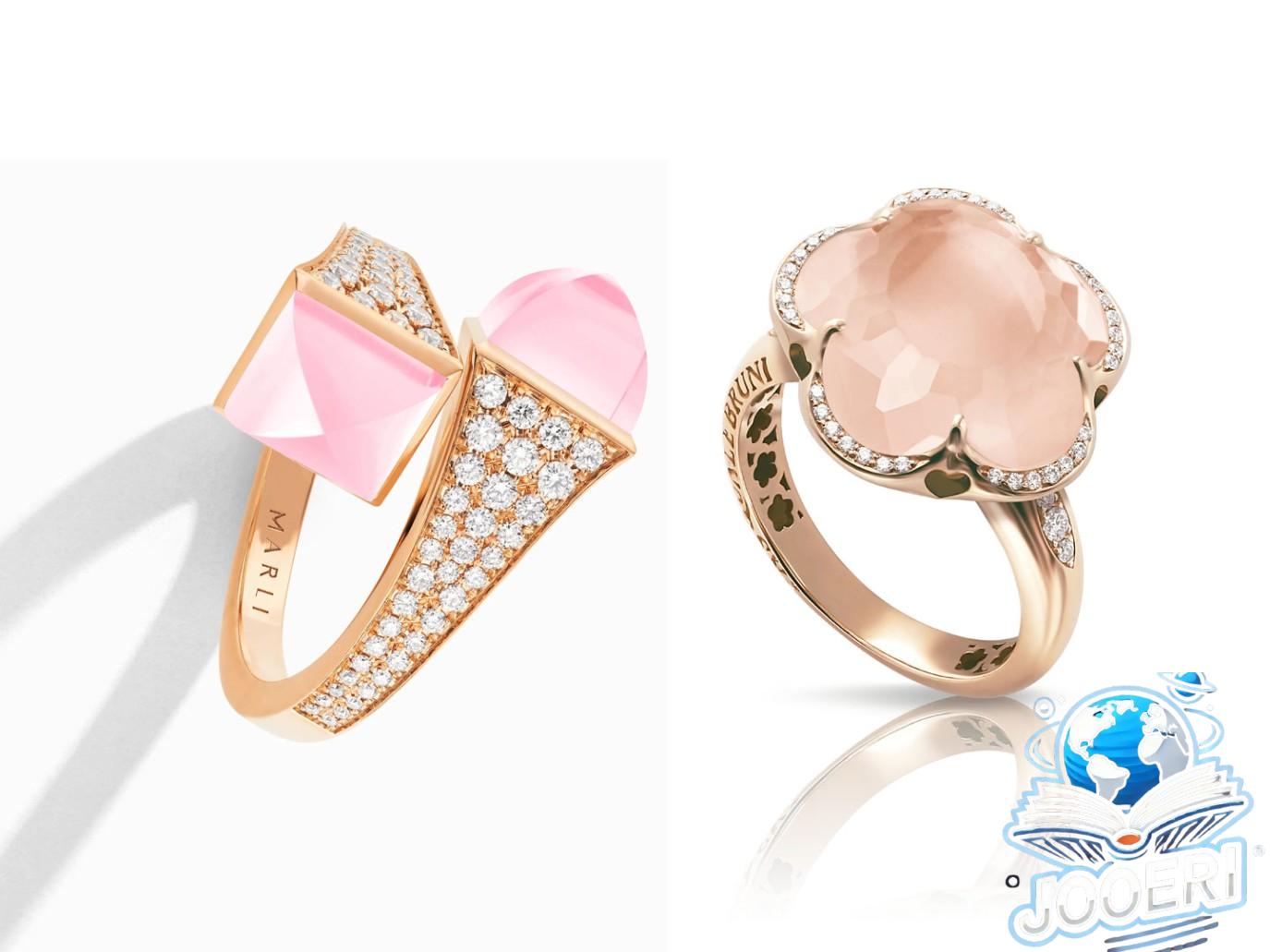 اختاري الخواتم المرصعة بالكوارتز الوردي.. ودعي الحب يرافقك دائماً