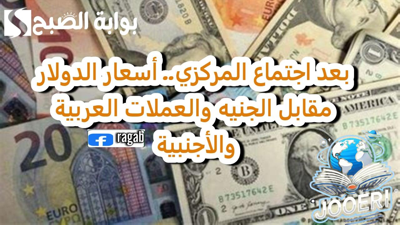 بعد اجتماع المركزي.. أسعار الدولار مقابل الجنيه والعملات العربية والأجنبية