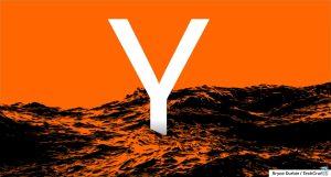 Y Combinator logo emerging from the ocean
