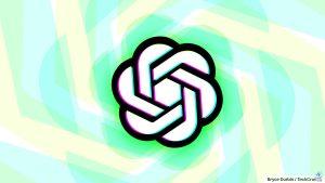 OpenAI logo with spiraling pastel colors (Image Credits: Bryce Durbin / TechCrunch)