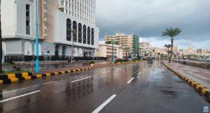 محافظة الإسكندرية تشهد أمطار غزيرة صباح اليوم