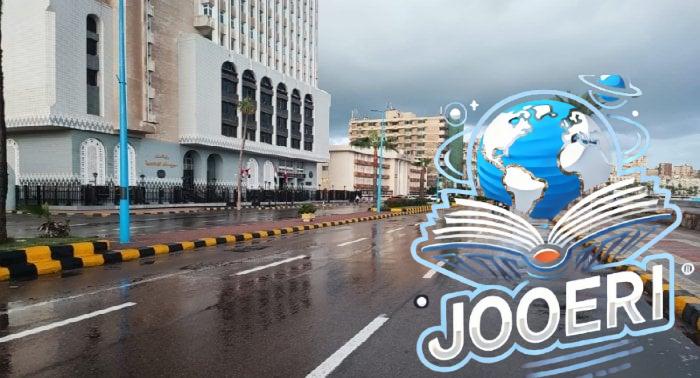 محافظة الإسكندرية تشهد أمطار غزيرة صباح اليوم
