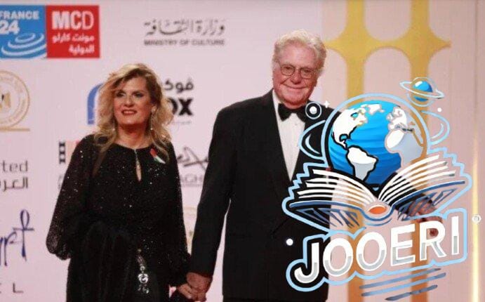 مهرجان القاهرة السينمائي.. حسين فهمي يدعم القضية الفلسطينية بطريقته الخاصة