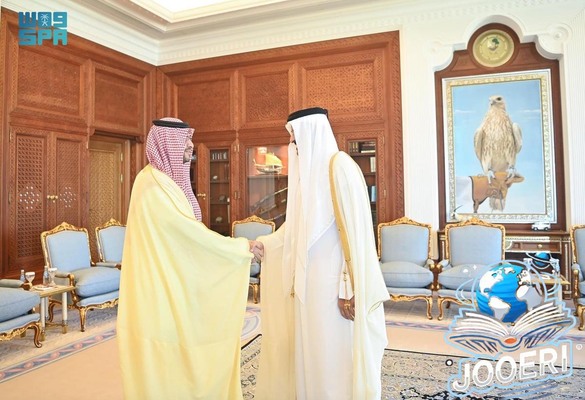 "أمير قطر" يستقبل "تركي بن محمد" ويبحثان علاقات البلدين وسبل تطويرها