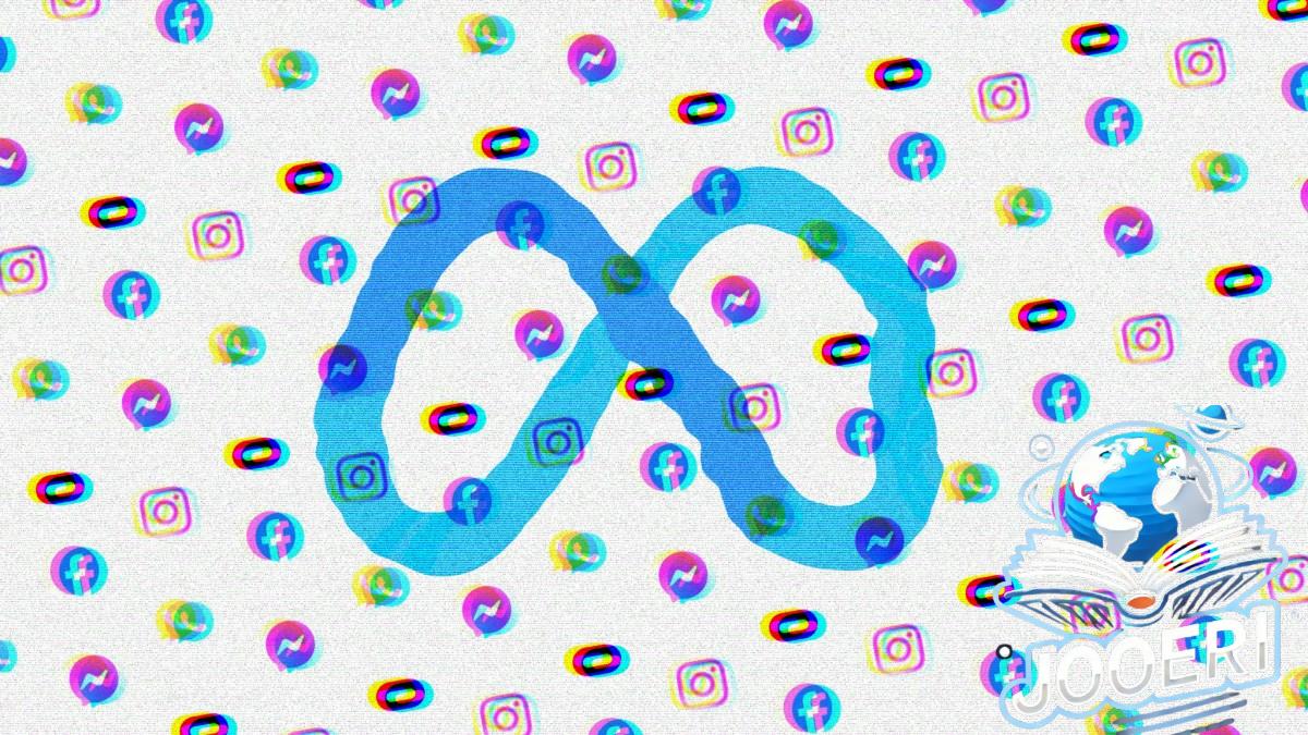 distorted meta logo and other brands including facebook, instagram, whatsapp, oculus, and messenger