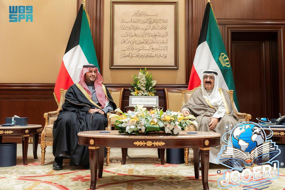 أمير الكويت يستقبل الأمير تركي بن محمد بن فهد