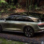 Lucid Motors' Gravity SUV in a forest