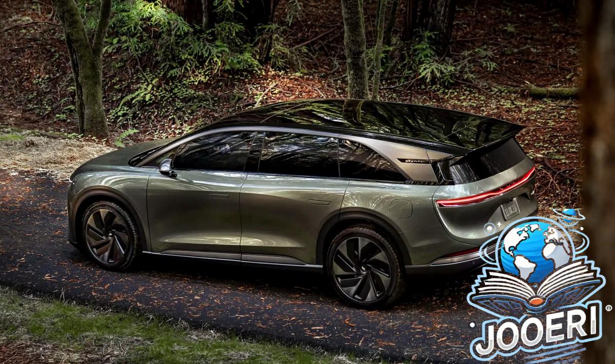 Lucid Motors' Gravity SUV in a forest