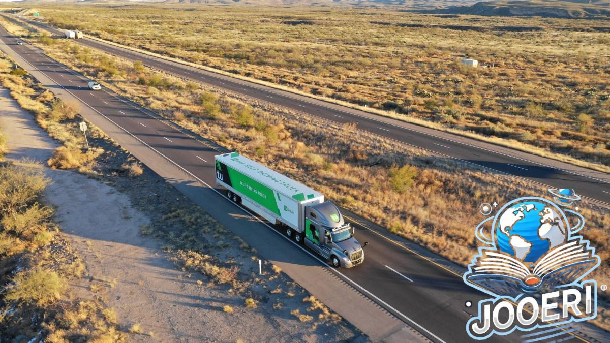 tusimple truck on the road