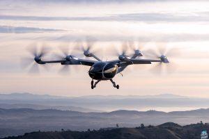Joby Aviation evtol aircraft in the sky