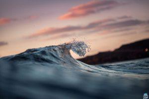 A small waves breaks off the coast.