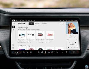 SiriusXM running on Rivian's center console screen