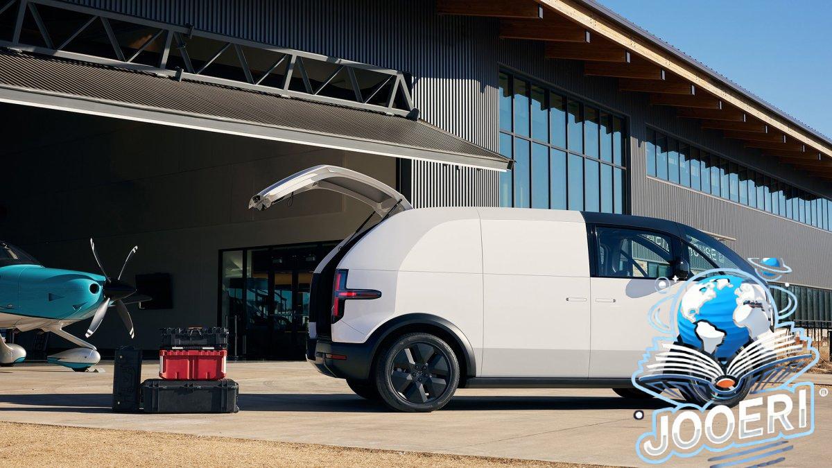 Canoo EV with back hatch open