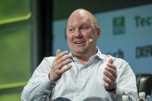 Marc Andreessen, co-founder and general partner of Andreessen Horowitz, speaks during the TechCrunch Disrupt San Francisco 2016 Summit in San Francisco, California, U.S., on Tuesday, Sept. 13, 2016.