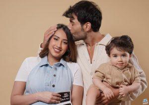 فرح الهادي تحتفل بطفلها الثاني وتظهر مع والدتها وشقيقتها شوق الهادي