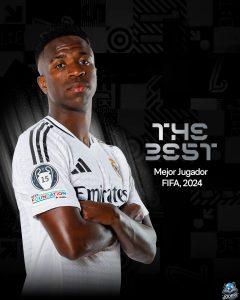 فينيسيوس جونيور يتوج بجائزة The Best لأفضل لاعب في العالم 2024