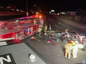 Tesla crashes into a fire truck