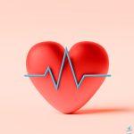 Conceptual image of a red heart with a line graph in front symbolizing Heart or ECG