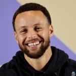 PARIS, FRANCE - JULY 25: Stephen Curry of Team United States smiles as he speaks to the media during a Team United States Basketball Press Conference at Main Press Centre on July 25, 2024 in Paris, France. (Photo by Arturo Holmes/Getty Images)