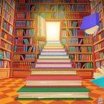 Library with books