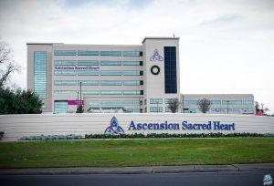 a photo of outside an Ascension hospital from the road in Florida