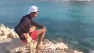 القبض علي المتهم بإلقاء قطة داخل البحر في مطروح بحثا عن التريند
