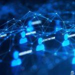 People network connection on a black background.