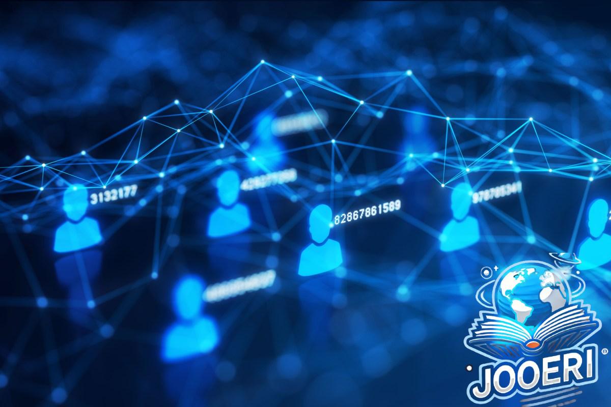 People network connection on a black background.