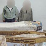 مومياء و26 تمثالا.. الداخلية تداهم منزلا يضم قطعا أثرية في بنى سويف