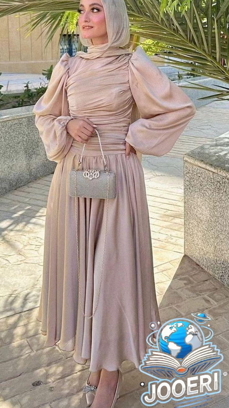 فساتين محجبات خروج تفصيل سادة 2025