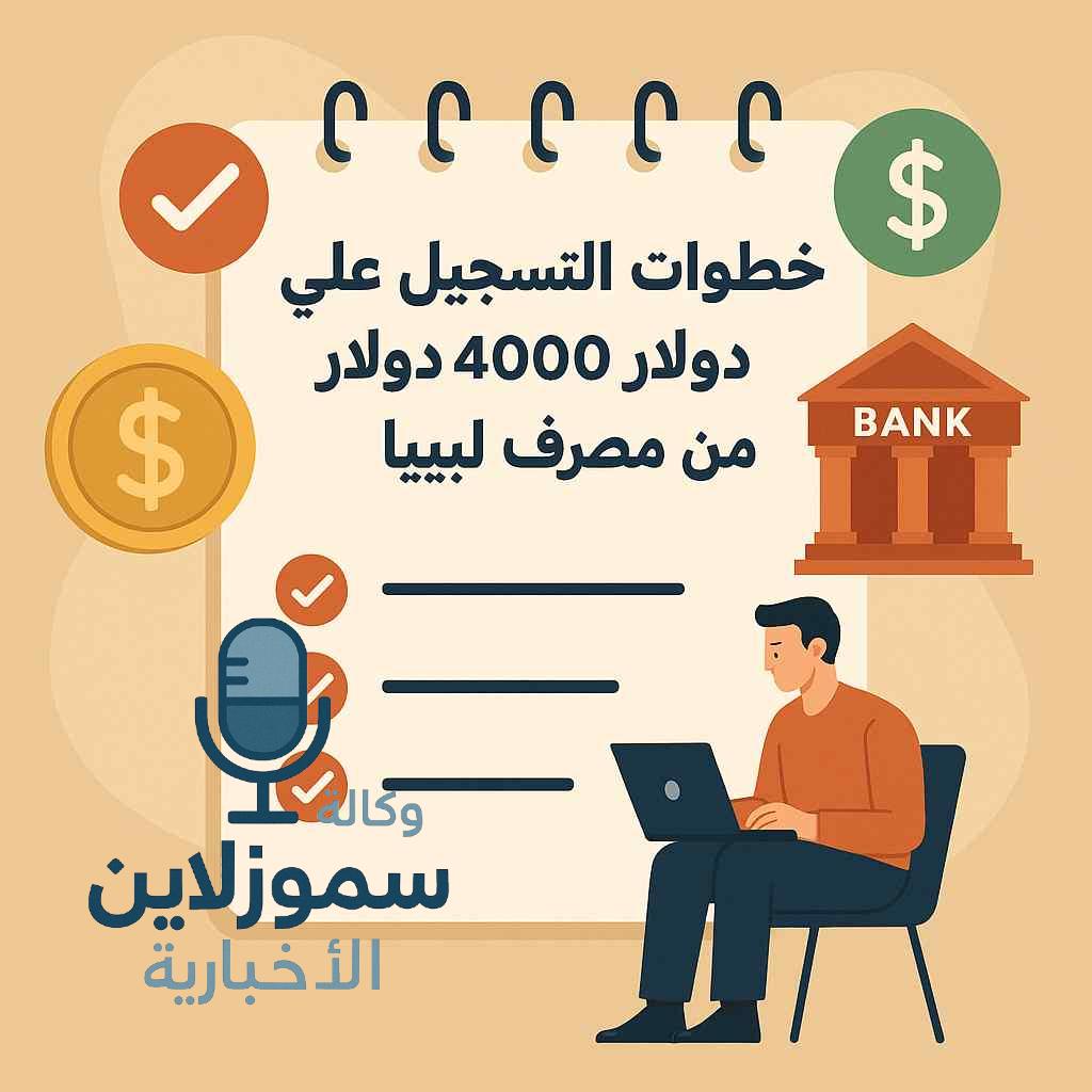 التسجيل على منحة 4000 دولار من مصرف ليبيا خطوة بخطوة 2025
